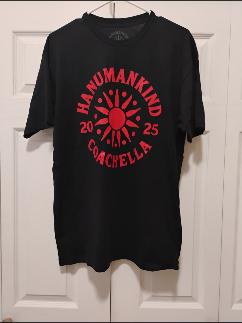 Hanumankind Black Tee with Red Coachella 2025 Graphic